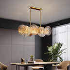 Luxury Lustre Glass Chandelier LED Pendant Lamp for Living Room Dining Bedroom