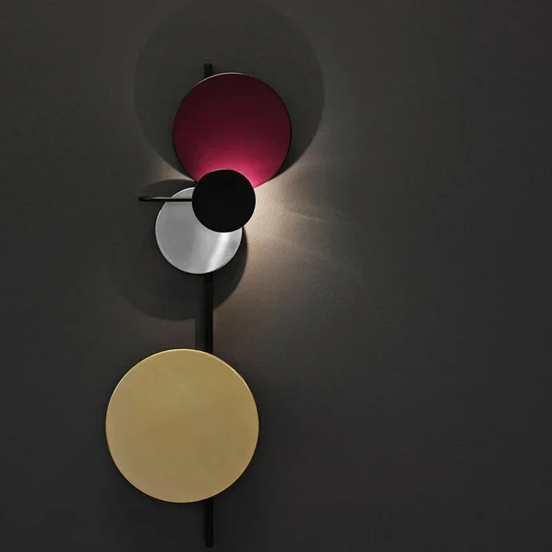 Colorful Circle LED Wall Lamp for Modern Bedroom Decor