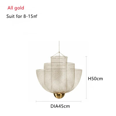 Meshmatic Grid Ceiling Chandelier Dimmable Led Indoor Lighting