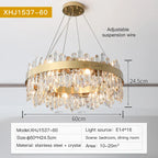 Crystal Chandelier: Post-Modern High-End Luxury for Living Room, Bedroom, and Restaurant