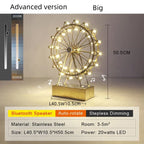LED Ferris Wheel Table Lamp for Bedroom Decor Stainless Steel Night Light