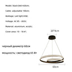 Nordic LED Pendant Lights Dimmable Hanging Lamp for Living Room and Bedroom