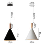Nordic Modern Wood Pendant Light by - LED E27 Vintage Industrial Fixture for Home
