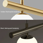 Minimalist Linear Pendant Light for Modern Living Room, LED Restaurant Chandelier