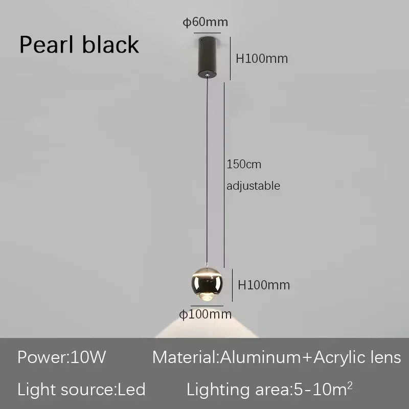 LED Bedside Lifting Chandelier – Modern Minimalist Nordic Pendant Light for Home Décor