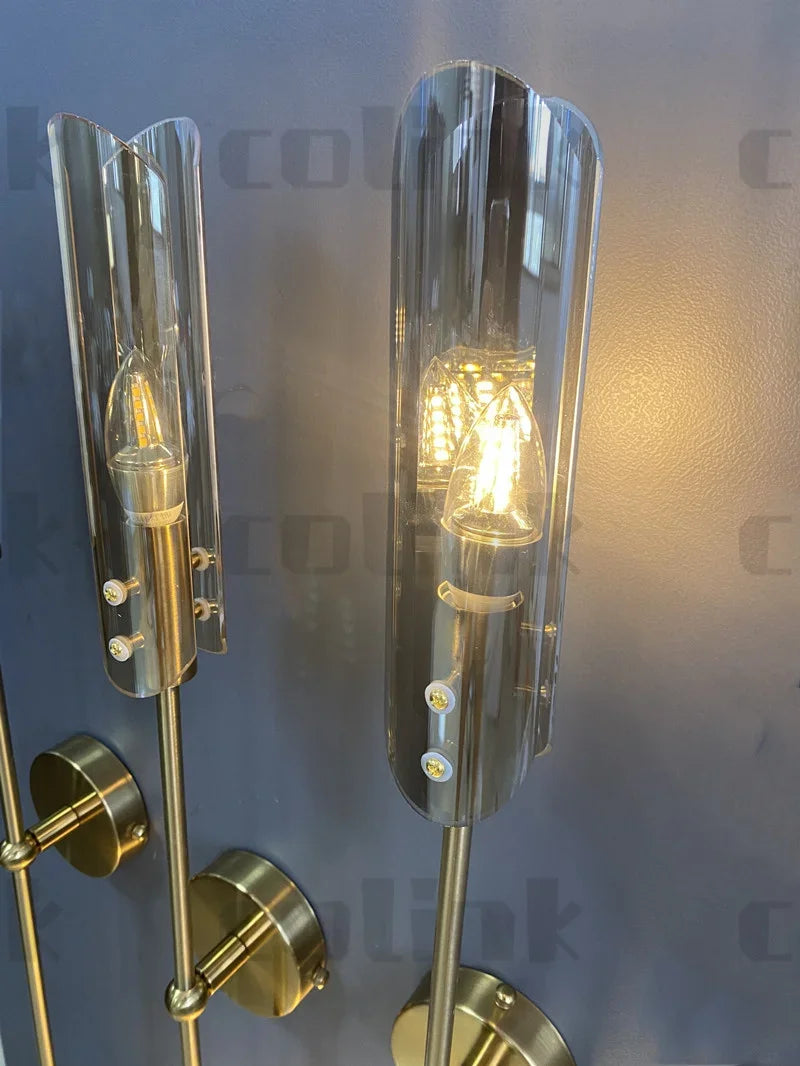 Modern Glass Wall Light Fixture Indoor Nordic LED Sconce Lamp Luxury Decoration