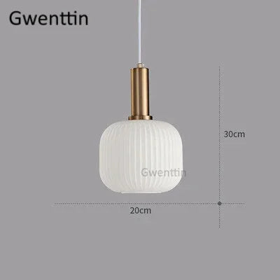 Stained Glass Pendant Lights Nordic Modern Hanging Lamps for Home Decor