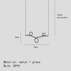 Glass Branch Chandelier: LED Home Decor Lighting for Living Room & Dining Table