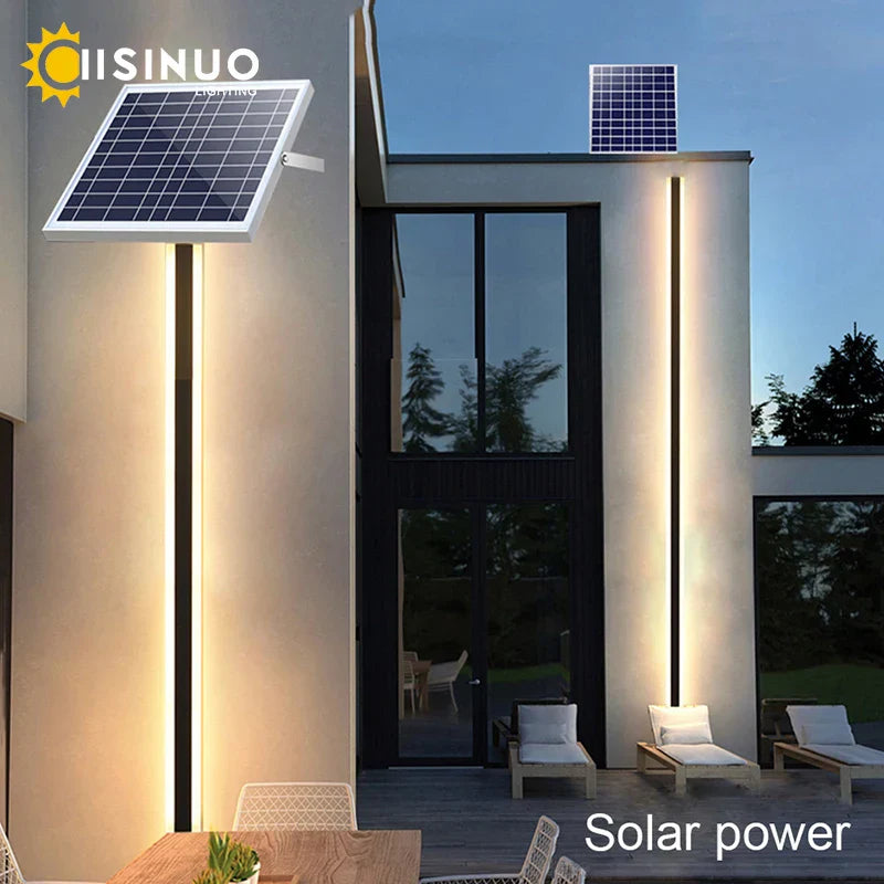Solar LED Outdoor Wall Lamp for Garden Villa Courtyard Balcony Sconce Light