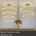 Crystal Chandelier: Modern Luxury Golden Lighting for Villa, Duplex Hall