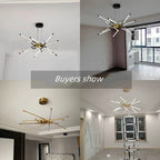 Stick Chandelier for Living Room Dining Kitchen LED Lighting Fixtures
