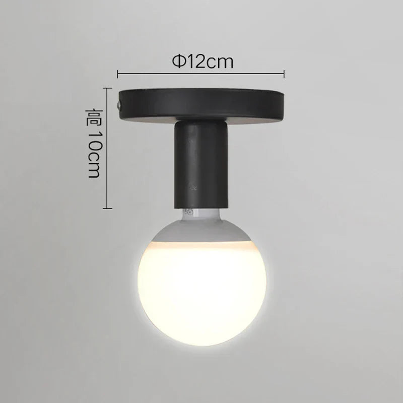 Nordic LED Pendant Light Iron Wooden Minimalist Ceiling Hanging Lamp