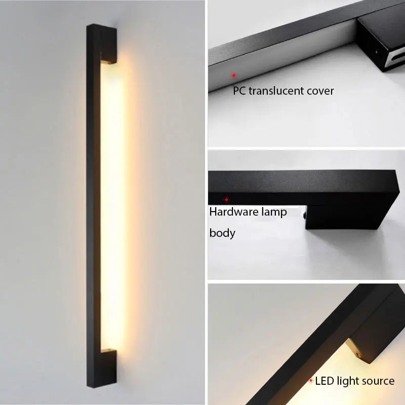 LED Long Wall Lamp for Modern Minimalist Interior Lighting