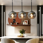 Gradient Glass Chandelier: Modern Nordic Living Room Lighting for Bedroom or Restaurant