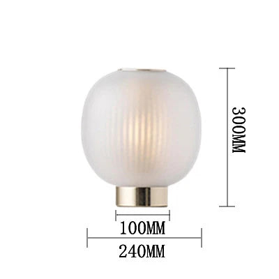 Black Glass Ball Nordic Design LED Table Light for Bedroom and Living Room
