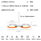 Metal Acrylic Modern Pendant Chandelier LED Light for Living Room Wall Decor