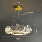 LED Lotus Leaf Ring Ceiling Chandelier by - Modern Living Room Dining Pendant Light