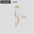 Black LED Ceiling Chandelier: Stylish Staircase Lighting for Home Decor & Living Room