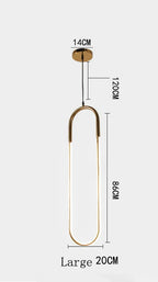 LED U-shaped Bar Chandelier for Dining Living Bedroom - Nordic Minimalist Style