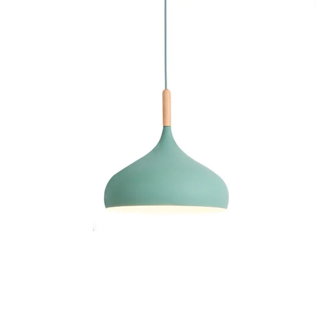 Wood Pendant Light: Modern Nordic Kitchen Ceiling Lamp for Dining Room & Coffee Bar