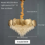 Elegant Crystal Chandelier for Villa Hotel Project Bedroom Restaurant Living Room