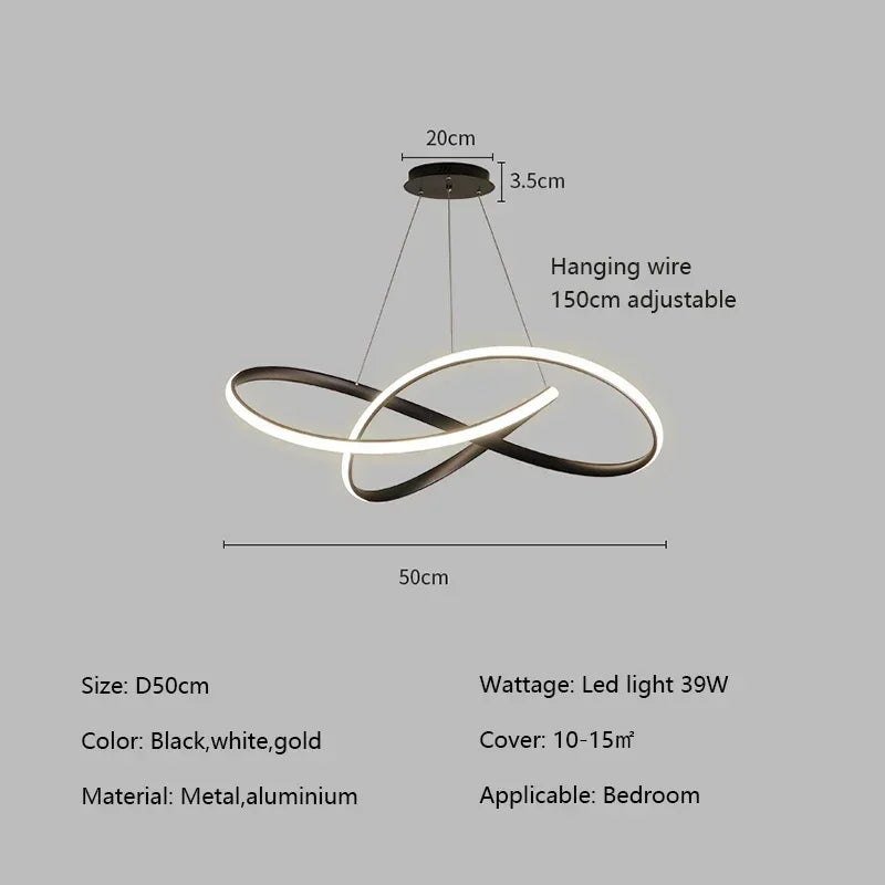 Modern Minimalist Ring LED Pendant Lights for Home Decor Lighting
