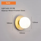 LED Glass Ball Wall Light: Modern Indoor LED Sconce for Home Interior Lighting