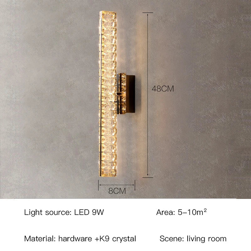 Crystal Wall Lamp: Elegant Lighting for Home, Hotel, or Office Decor