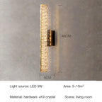 Crystal Wall Lamp: Elegant Lighting for Home, Hotel, or Office Decor