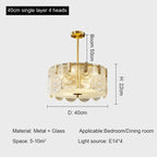Crystal Chandelier: Modern Luxury Ceiling Lamp for Living Room, Bedroom, or Restaurant