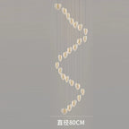 Love Chandelier: Luxury Crystal Gold Lighting for Staircase & Living Room