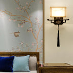 Elegant Fabric Wall Lamp for Living Room Bedroom, Modern LED Lighting Fixtures