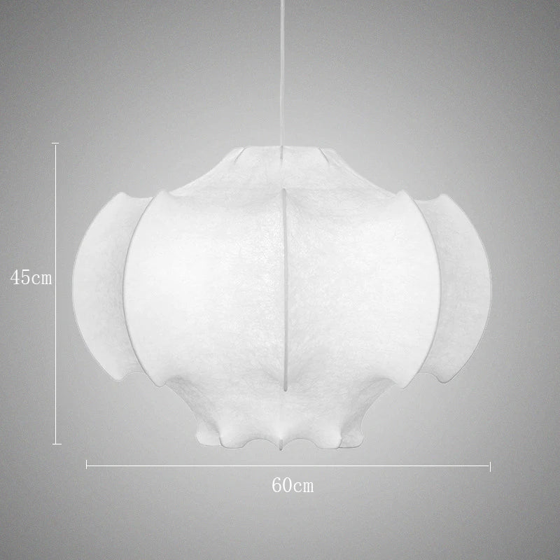 Viscontea Silk Pendant Light: Designer Italian Lamp for Living Room, Bedroom, Kitchen & Dining