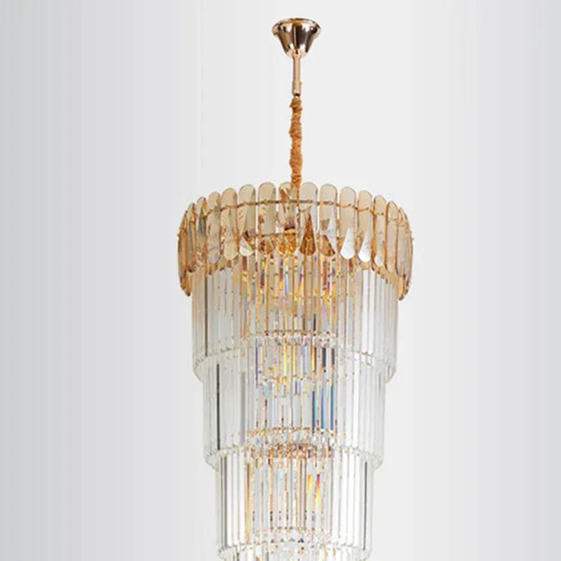 Crystal LED Pendant Chandelier for Modern Home Decor.