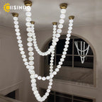 Pear Necklace Chandelier: Luxury Pendant Light Fixture for Living & Dining Rooms