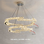 Crystal LED Pendant Lights Chrome Steel Modern Luxury Fixtures