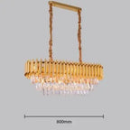 Black Gold Metal LED Chandelier Living Room Dining Modern Lustre Crystal Hanging Lamp