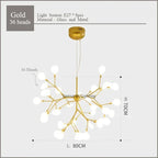 2024 Nordic Firefly LED Chandelier - Ideal for Living Room, Bedroom, Dining Room