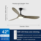 Retro Large Ceiling Fan With Lights And Control.