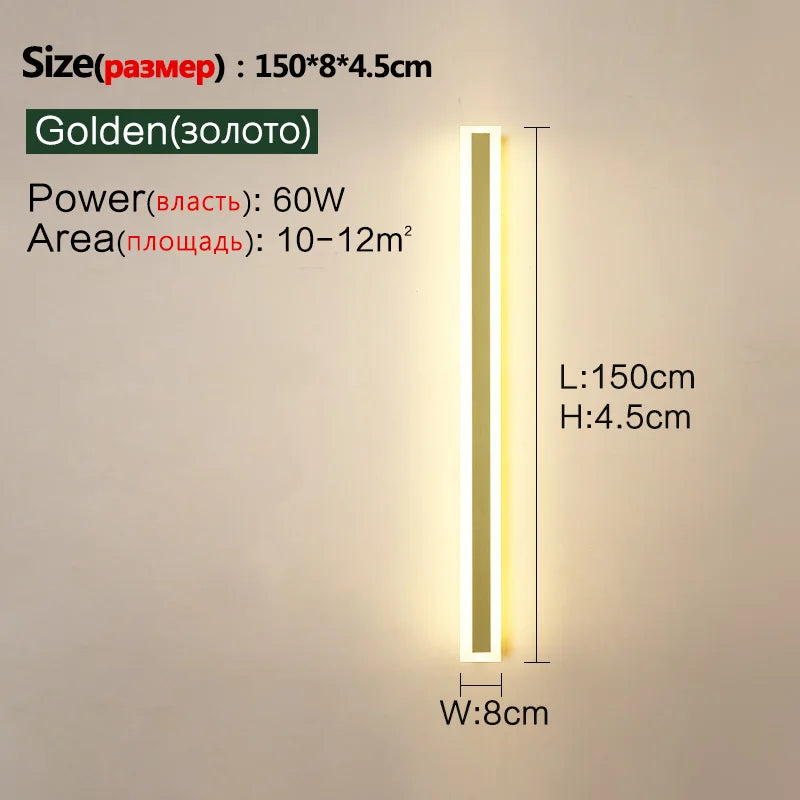 Minimalist Wall Lamp Strip Light for Outdoor Garden Decor