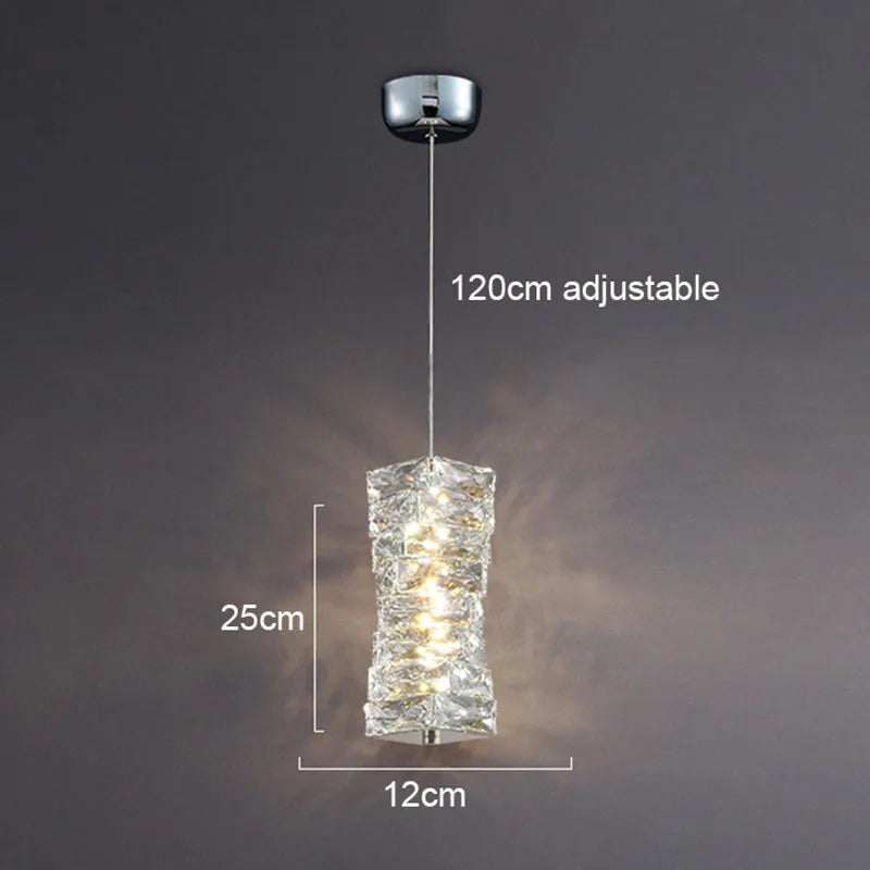 Gold Chrome Crystal Wall Sconce LED Lamp for Living Room Bedroom TV Background Lighting