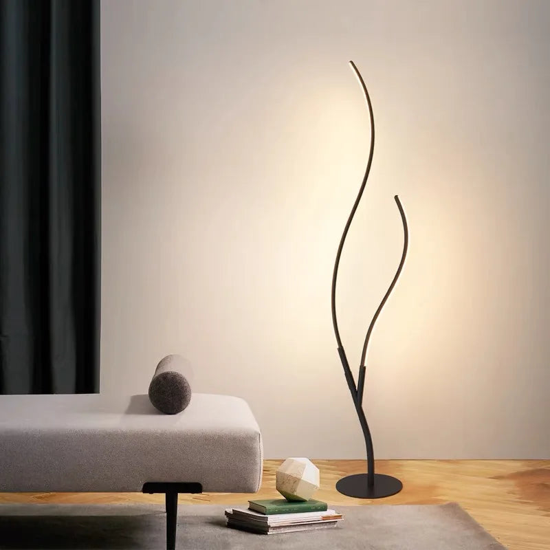 Modern LED Corner Floor Lamp for Living Bedroom, Creative Design Home Decor