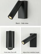 Adjustable Angle LED Wall Lamp for Bedside Reading & Bedroom Ambiance