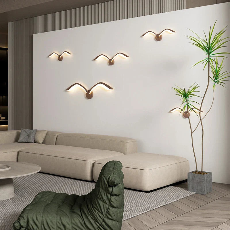 Modern Seagull LED Wall Light for Indoor Living Room and TV Wall