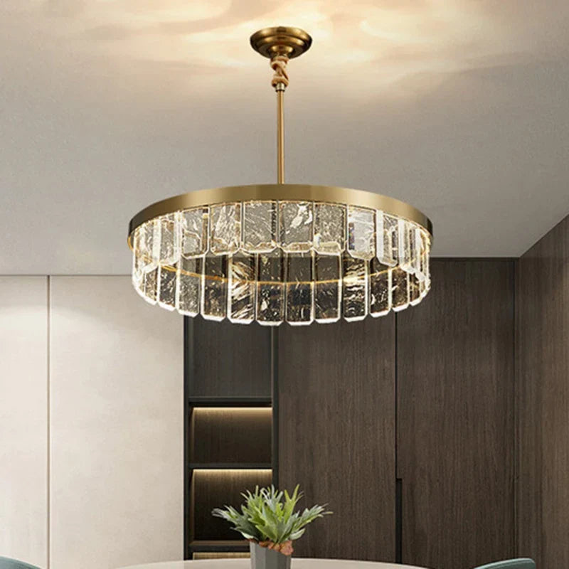 Cloud Mist Crystal Chandelier for Home Hotel Stainless Steel Pendant Lamp