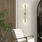 Golden Inclined Tube Wall Lamp for Modern Luxury Living Room Bedroom Décor