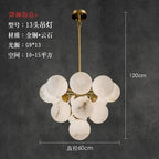 Copper Marble Pendant Light: Modern LED Hanging Lamp for Dining Room