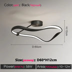 Modern Minimalist LED Ceiling Lamp for Master Bedroom and Book Room