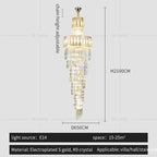 Villa Stair Chandelier: Luxury Post-modern Pendant Light for Hotel Lobby