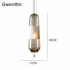 Glass Pendant Lights for Dining Room Bedroom, LED Industrial Hanging Lamp, Modern Home Decor